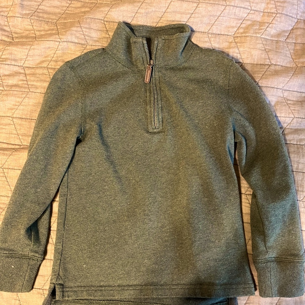 Jcrew crewcuts forest green sweater